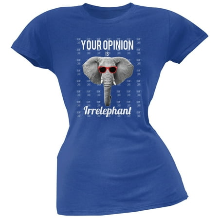 - Paws - Elephant Your Opinion is Irrelephant Royal Soft Juniors T-Shirt