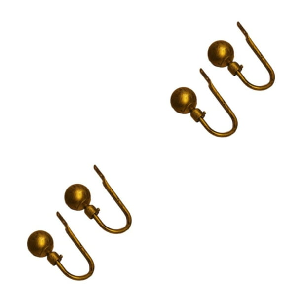 Billuyoard 2 piezas de cortina de hierro Tieback en forma de U Color sólido antioxidante dormitorio estudio sala de estar cortina gancho Cian Bronce Tipo 2 2piezas