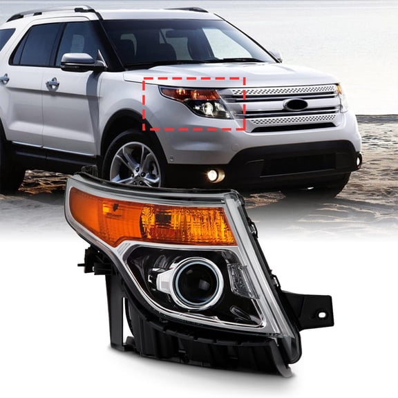 Passenger Side Halogen Headlamp For 2011-2015 Ford Explorer Headlight Factory