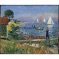thumbnail image 2 of William James Glackens 17x15 Gold Ornate Wood Frame and Double Matted Museum Art Print Titled - Bathers at Bellport, 2 of 4