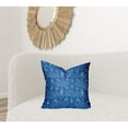 thumbnail image 5 of HomeRoots 20" X 20" Blue And White Enveloped Ikat Throw Indoor Outdoor Pillow Cover, 5 of 5