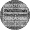 thumbnail image 1 of Ahgly Company Indoor Round Abstract Gray Modern Area Rugs, 6' Round, 1 of 4