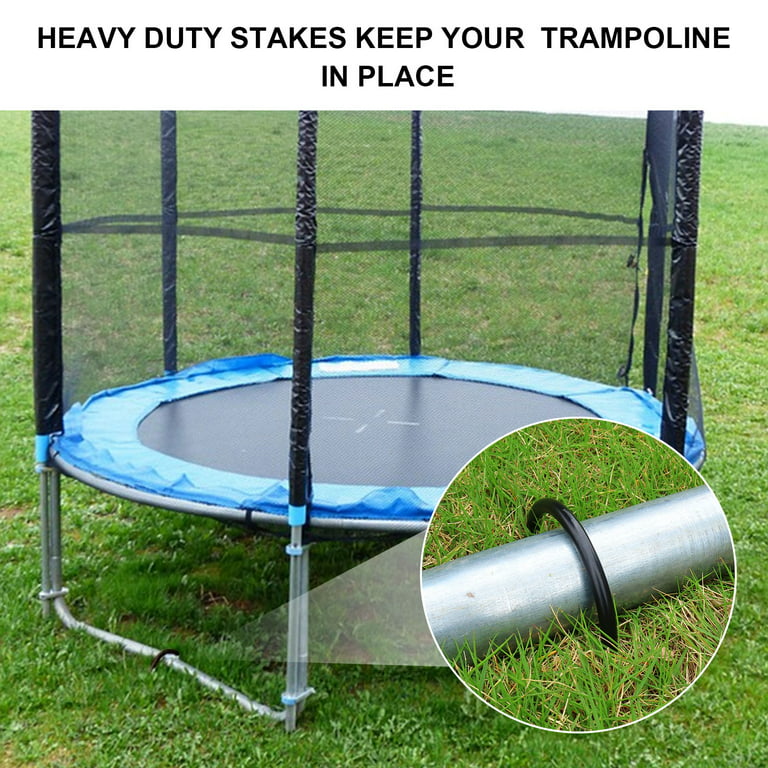 8PCS Heavy Duty Trampoline Parts Steel Stakes Anchor Kit With