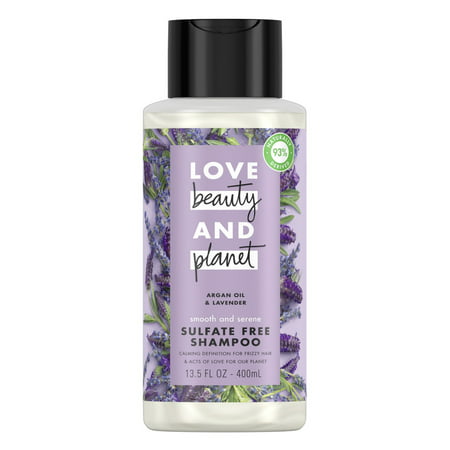 Love Beauty And Planet Smooth and Serene Argan Oil Shampoo for Hair Shine, Argan Oil & Lavender 13.5