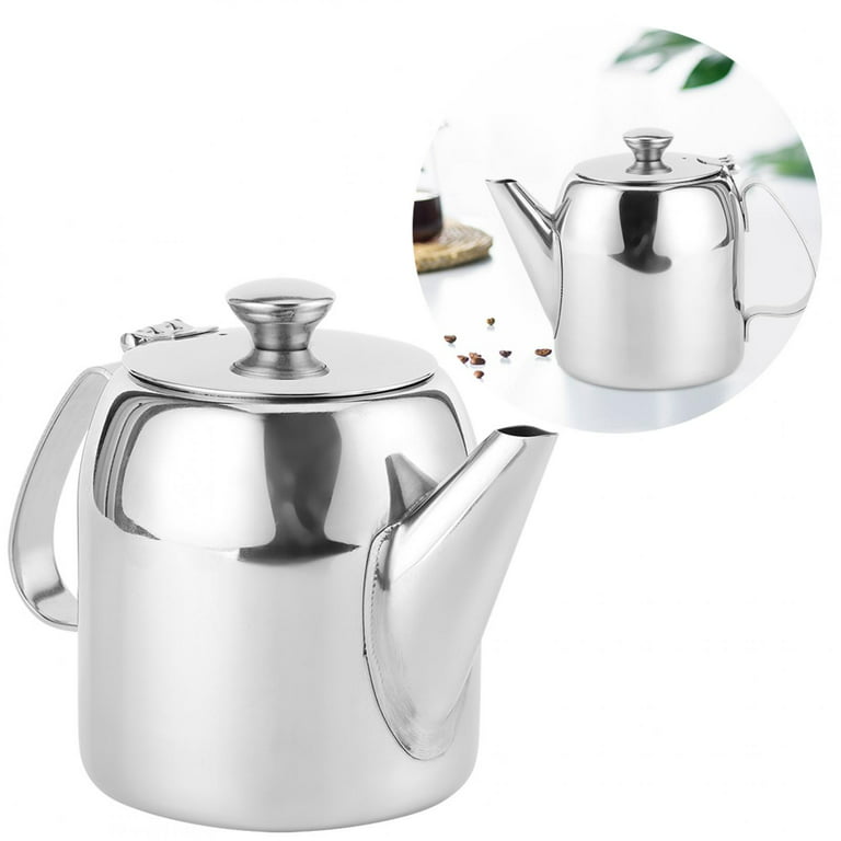KALLORY Stainless Steel Teapot with Infuser Camping Tea Kettle Coffee Kettle  Small Tea Pot for Stovetop (Black) - Yahoo Shopping
