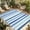 White Blue Teal, variant on Navy Blue Stripe Outdoor Rug for Patio/Deck/Porch, Non-Slip Large Area Rug 3 x 5 Ft, Ombre Geometric Grey Vertical Striped Indoor Outdoor Rugs Washable Area Rugs, Reversible Camping Rug Carpet Runner