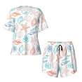 thumbnail image 4 of Lsque Colorful Seashells1 Women's Short-Sleeved Pajama Set - 2 Piece Soft and Lightweight Sleepwear Set-XX-Large, 4 of 9
