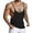 Black, variant on Mens Tshirts, Double Thin Strap Tank Top Solid Color Back Sleeveless Shirt Athletic Workout Casual Summer Wear Men's T Shirts Black XL