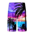 thumbnail image 4 of Men's Board Shorts - Beach Pants Casual 3D Printed Seaside Coconut Tree Sunset Designed for Men, 4 of 4