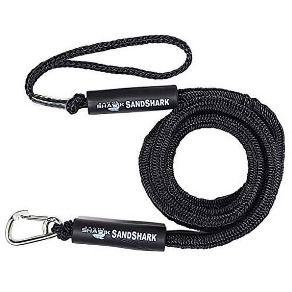 Stretches 7-14ft Premium Anchor Bungee Dock Line. Absorbs Shock to Anchors and Docks w/Stainless Steel Clip. Designed for SandShark Anchors. (Black 7-14)