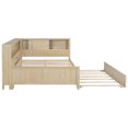 thumbnail image 3 of Full Size Wood Daybed with Storage Shelves and Trundle, Antique White Milk, 3 of 10