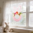thumbnail image 6 of Qholemyo Easter Bunny Shaped Wreath With Ears Easter Decor For Front Door Window Spring Home Party Decor, 6 of 6
