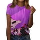 thumbnail image 2 of Hazbin Hotel Camiseta Manga Corta Cuello Redondo Estampada Moda Casual Mujer Morado/2XL, 2 of 5