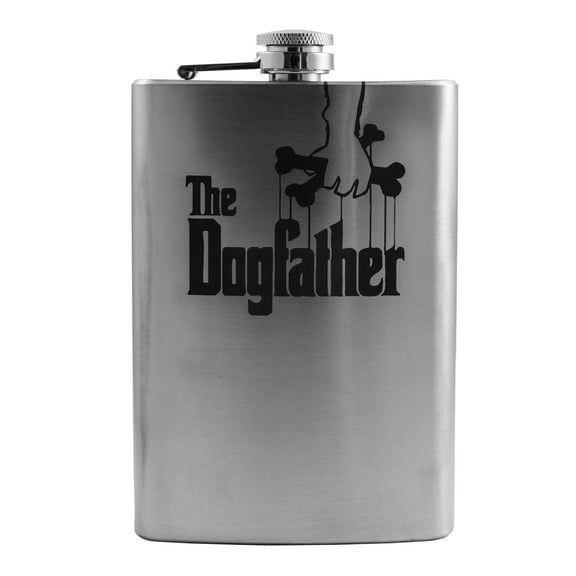 8oz The Dogfather Flask L1
