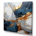 thumbnail image 2 of Designart "Marble Ink Art in Gold and Blue III" Abstract Wall Art - Modern Gold Abstract Liquid Ink Entryway Wall Art, 2 of 6