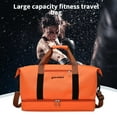 thumbnail image 4 of LACKUST Travel Duffel Bag, Shoe Compartment, Sports Gym, Folding Organizer, Sport,Orange, 4 of 6