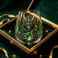 thumbnail image 4 of Gothic Stemless Wine Glass Crystal Ball Design,Clear Glass Cup for Drinks Home Bar Party Decor,Unique Holiday Gift for Gothic Lovers,Green, 4 of 5