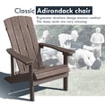 thumbnail image 5 of Cozyhom 2 Pc Outdoor Big Easy Adirondack Chair, Adirondack Patio Chairs, Wooden Adirondack Chair,  Coffee, 5 of 12