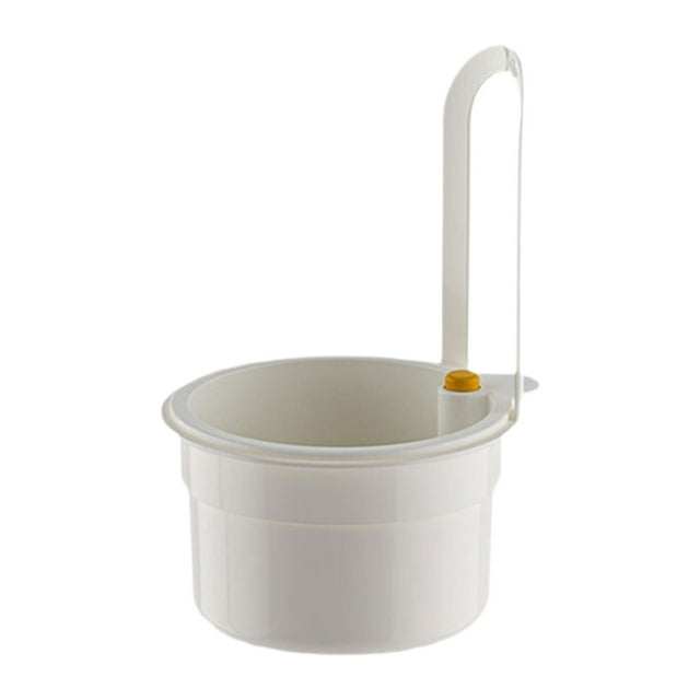 Cesta de drenaje colgante para fregadero Filtro de residuos de alimentos para fregadero Colador de esquina para lavar frutas blanco
