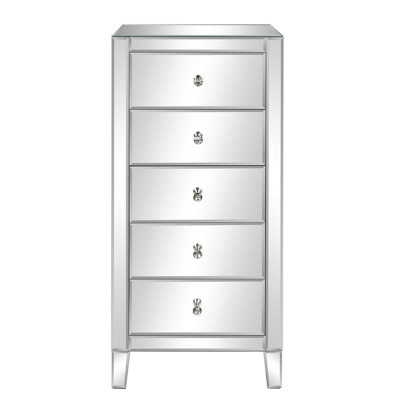 Mirrored chest of on sale drawers walmart