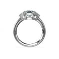 thumbnail image 2 of 1.20 Carat Excellent Princess Cut Natural Diamond Three Stone Beautiful Ring for Anniversary Solid 18K White Gold Size 4.5, 2 of 8