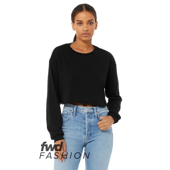 Bella Canvas 6501B Women's Fast Fashion Cropped Long-Sleeve T-Shirt