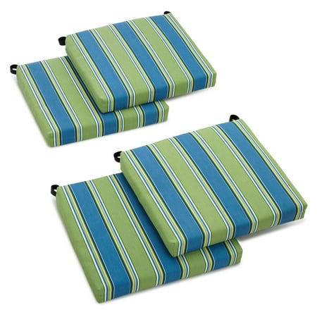 Blazing Needles Outdoor All Weather UV Resistant 4-Piece Patio Chair Cushion Set