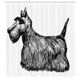 thumbnail image 2 of Ambesonne Scottie Dog Shower Curtain, Brush Strokeds, 69"Wx84"L, Charcoal Grey and White, 2 of 4