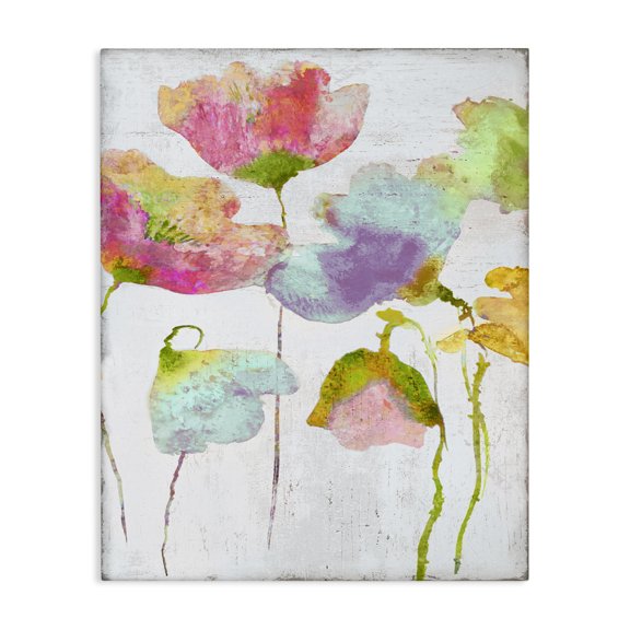 Stupell Industries Cottage Saturated Watercolor Flowers Whimsical Canvas Art, 16 x 20, by Vanessa Austin