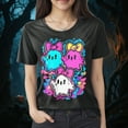 thumbnail image 2 of Godom Halloween Shirts for Women Cute Ghost Graphic T Shirt Halloween Short Sleeve Tee Tops, 2 of 4