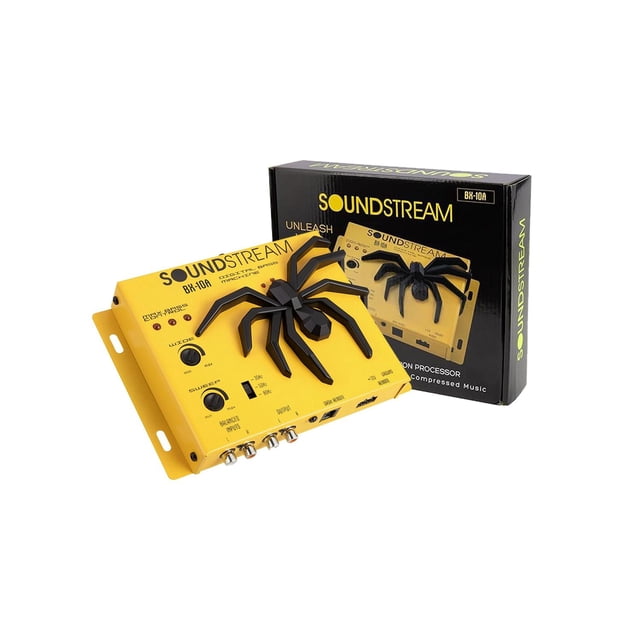 Procesador de Restauración de Graves SoundStream BX-10X Negro con Ecualizador Paramétrico para Audio