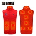 thumbnail image 2 of Penkiiy Heated Vest,Heating Vest Rechargeable,Warming Heated Jacket with 3 Heating Levels Unisex Battery Not Included Heated Vest Red, 2 of 5