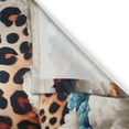 thumbnail image 3 of Ambesonne Leopard Kitchen Curtains, Eiffel Clouds and Wild Cat, 55"x24", Night Blue Rust Eggshell, 3 of 3