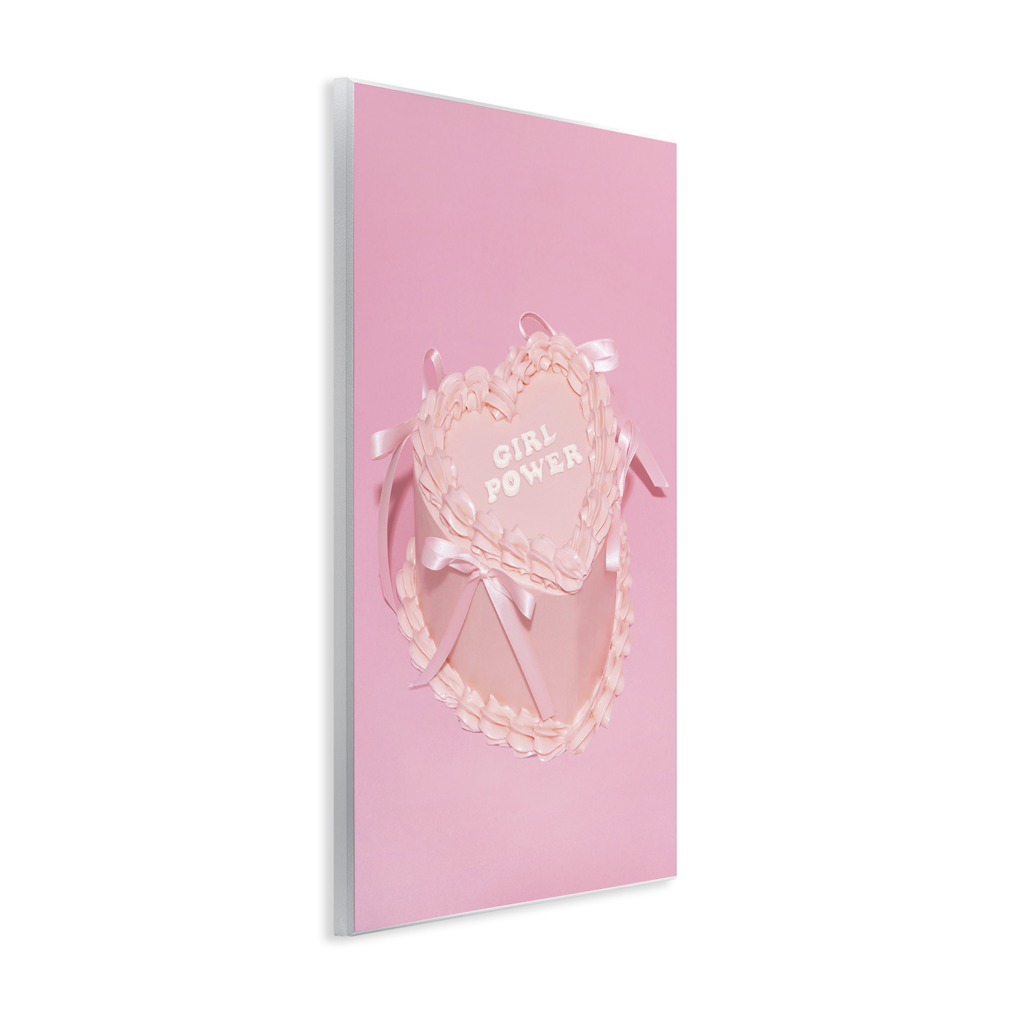 Stupell Industries Pink Girl Power Cake Food & Beverage Painting Unframed Art Print Wall Art, 13 x 19