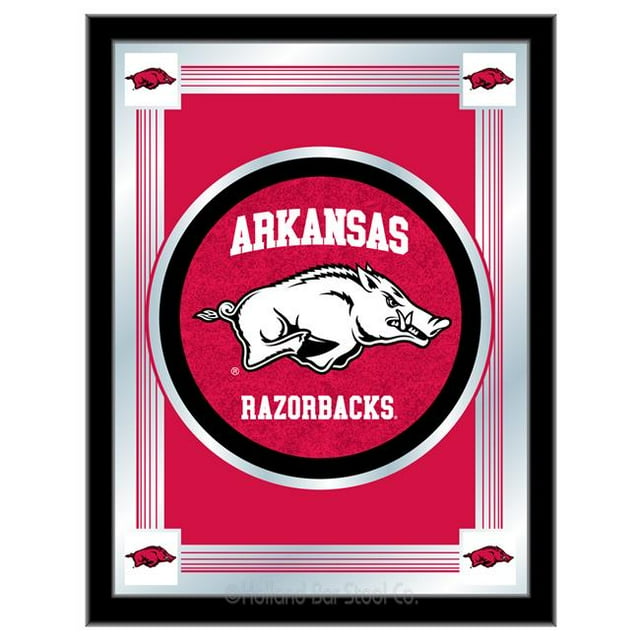 Holland Bar Stool MLogoArknUn Arkansas 17 x 22 Pouces Miroir de Logo de l'Université