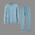 thumbnail image 2 of Ahuyic Kids Long Tops And Pants,Kids Thermal Underwear Set 2-16Years Long Sleeve Crew Neck Pants 2 Piece Casualwear for Fall Winter, 2 of 5
