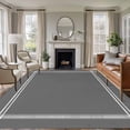 thumbnail image 3 of Pure Dark Grey Area Rug 5x8 FT, Non Slip Bedroom Throw Carpet, Simple Solid Color Washable Soft Floor Carpet Non-Shedding Rug for Living Room Nursery Dorm Office, 3 of 9