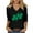Black, variant on 3/4 Sleeve Shirt for Women St Patty's Day 2025 Casual Plus Size Clover&Heart Funny St Shirts Tunic Tops, Green 3XL