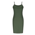 thumbnail image 5 of Taqqpue Plus Size Nightgowns for Women Casual Solid Color Spaghetti Strap Scoop Neck Full Slip Sleeveless Nightgown Skirt Cami Lightweight Loose Fit Knee Length Sleep Dress Sleepwear, 5 of 8