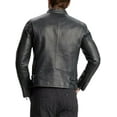 thumbnail image 2 of Men's Genuine Lambskin Leather Jacket Biker Soft Stylish Motorcycle Jacket A313, 2 of 3