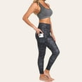 thumbnail image 4 of YN Yoga Pants Fitness Gym Leggings Black Camouflage Large, 4 of 5