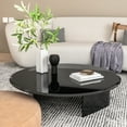 thumbnail image 2 of MAYEERTY 36" Round Tempered Glass Table Top, Beveled Polished Edge for Dining & Office, 2/5" Thick, Black, 2 of 9
