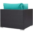 thumbnail image 6 of Modway Convene 5 Piece Set Outdoor Patio with Fire Pit in Espresso Turquoise, 6 of 8