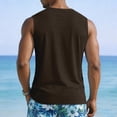 thumbnail image 4 of Men's V-Neck Sleeveless Quick-Dry Sports T-Shirt, Muscle Cotton Shirts, Summer Athletic Casual Basic Tees with Pocket, XL, 4 of 8