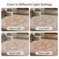 thumbnail image 7 of ODIKA 4'x6' Pink Soft Floral Design Washable Area Rug Elegant Rose Motif with Vintage Charm for Bedroom, Reading Nook, Pet Friendly & Non-Shedding, 7 of 7