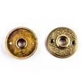 thumbnail image 6 of Brass Victorian Door Knob Rossettes Pair 2" W Backplate Traditional Kitchen Cabinet Knob Back Plate Hardware RSF Coated Roses w/Screws Renovators Supply, 6 of 8