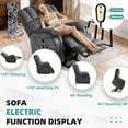 thumbnail image 3 of MEETWARM Large Power Lift Electric Recliner Chair with Extended Footrest for Elderly, Big and Tall Lift Chair for Seniors Reclining Chair for Living Room with Massage and Heated, USB Ports Plush-Grey, 3 of 9