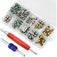 102pcs AC Valve Core Set, Automotive Air Conditioning Valve Stems