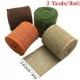 thumbnail image 3 of 3M/Roll Burlap Wired Ribbon Roll Natural Jute Wrapping Burlap Ribbon For Christmas Crafts DIY Wedding Party Bows Trim Decoration, 3 of 9