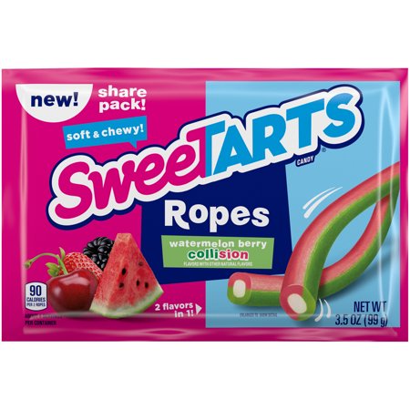 SweeTARTS Ropes Watermelon Berry Collisions Share Pack 3.5 Oz